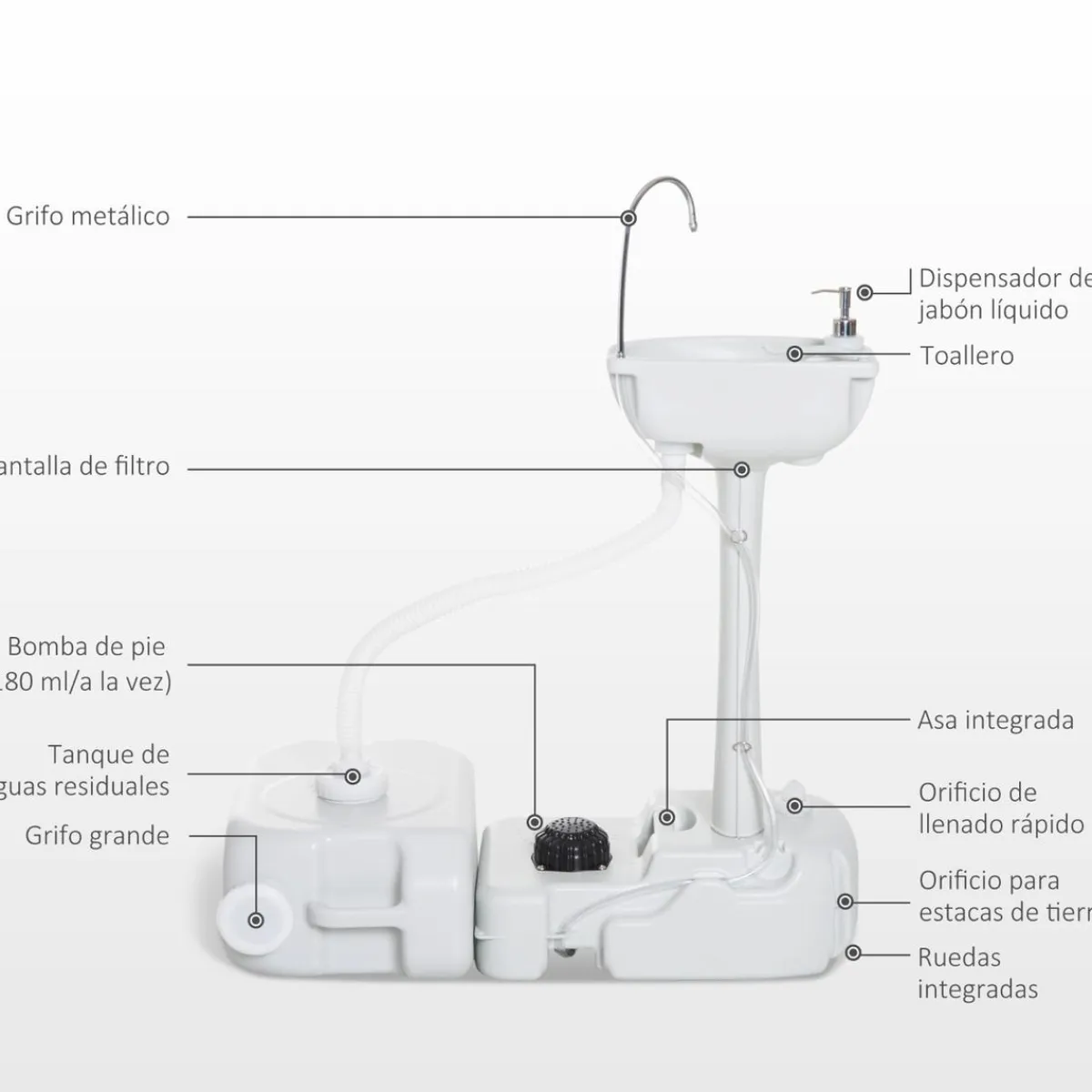 Online - Lavamanos portátil con dispensador de jabón Juguetes De Verano