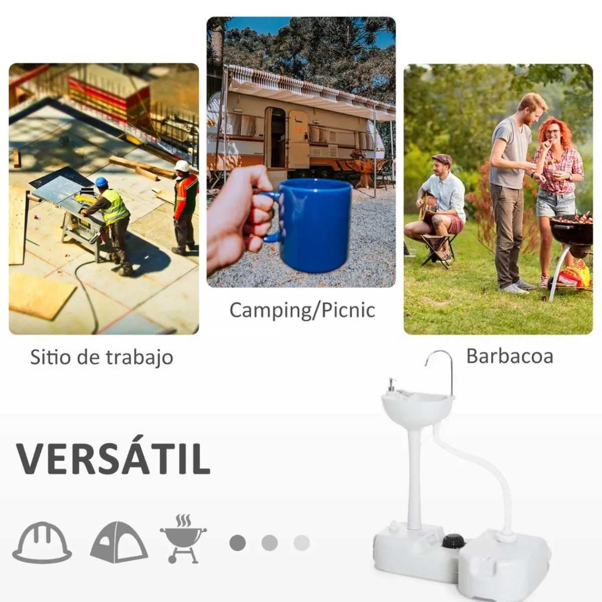 Online - Lavamanos portátil con dispensador de jabón Juguetes De Verano