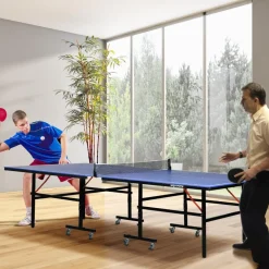 - Mesa Ping Pong plegable con Red, Palas y Pelotas*Outsunny