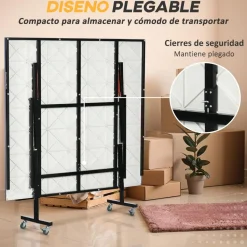 - Mesa Ping Pong plegable con Red, Palas y Pelotas*Outsunny