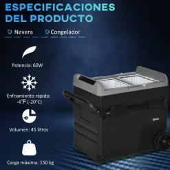 Best - Nevera congelador portatil 45L Negro Figuras De Acción