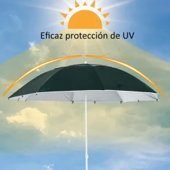 - Parasol con dos paneles laterales Verde*Outsunny Best