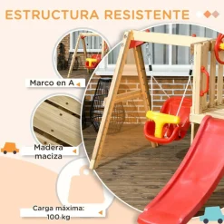 Clearance - Parque de juego con tobogán y columpio Columpios