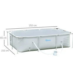 Sale - Piscina desmontable tubular gris 2.000 l con depuradora Piscinas Tubulares|Piscinas
