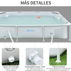 Sale - Piscina desmontable tubular gris 2.000 l con depuradora Piscinas Tubulares|Piscinas