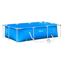 - Piscina desmontable tubular de acero azul 2.100 l con depuradora*Outsunny Clearance