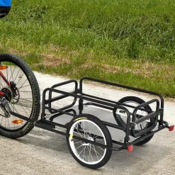 Outsunny - Remolque plegable para bicicleta Bicicletas