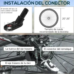 Outsunny - Remolque plegable para bicicleta Bicicletas