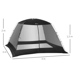 Sale - Tienda con mosquiteras 3x3x2 m Negro Juguetes De Verano