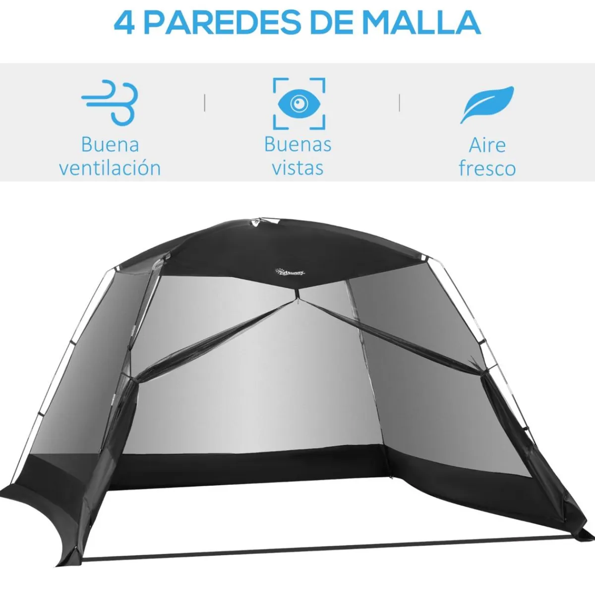 Sale - Tienda con mosquiteras 3x3x2 m Negro Juguetes De Verano
