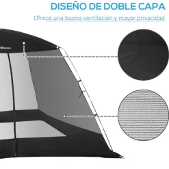 Sale - Tienda con mosquiteras 3x3x2 m Negro Juguetes De Verano