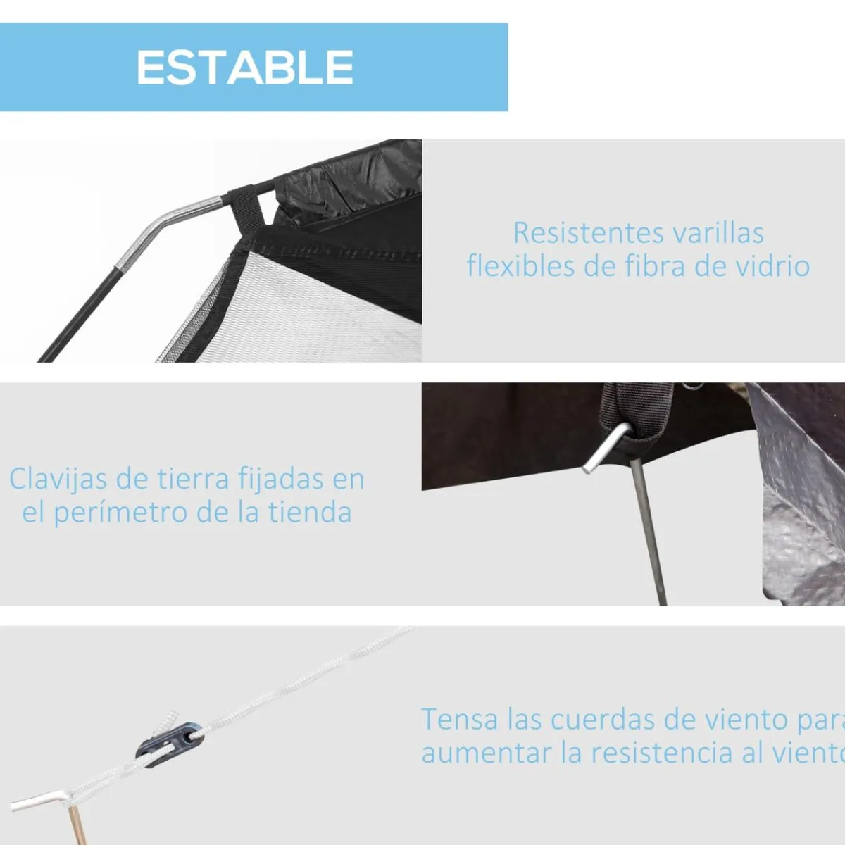 Sale - Tienda con mosquiteras 3x3x2 m Negro Juguetes De Verano