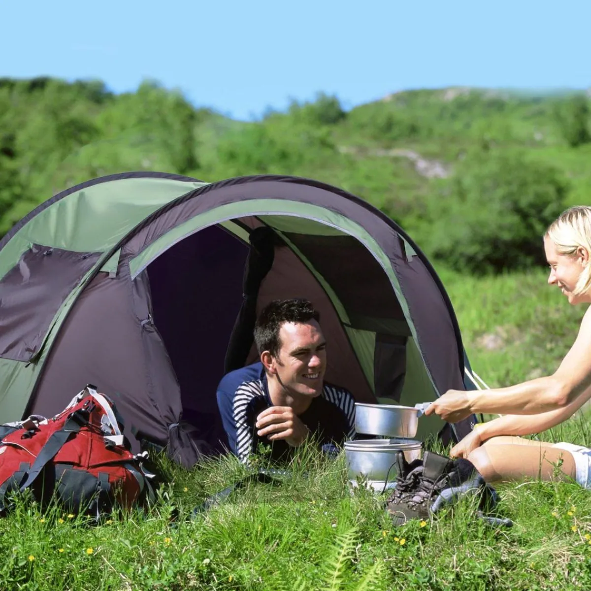 Sale - Tienda de campaña Pop Up 250x150x100 cm Verde Juguetes De Verano