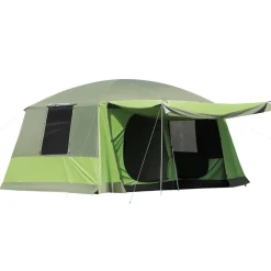 - Tienda de campaña familiar 405x305x225 cm Verde*Outsunny Outlet