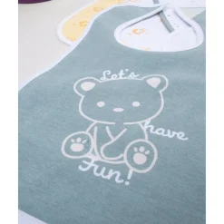 Pack 5 Baberos Impermeables Multicolor Animales*Prenatal Hot