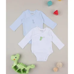 Pack 2 bodies bebé manga larga con dinosaurios*Prenatal Online