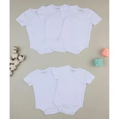 Clearance Pack 5 bodies blancos con apertura lateral Ropa Y Accesorios·Bodies|Recién Nacido·Ropa Y Accesorios