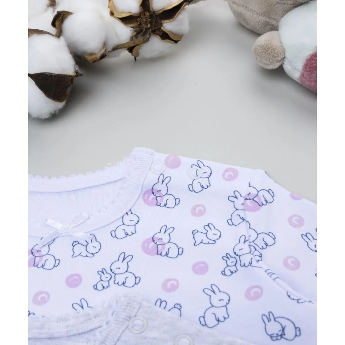 New Pack 2 bodies de manga larga niña conejitos Descanso Y Ropa Interior·Bebé 3-36 Meses