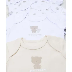 Discount Pack 5 bodies de recién nacido osito blanco/beige Ropa Y Accesorios·Bodies|Recién Nacido·Ropa Y Accesorios