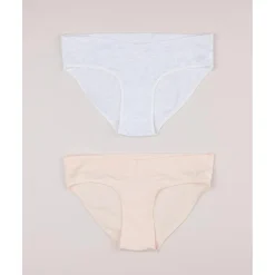 Pack 2 braguitas blanco/beige premamá*Prenatal Best