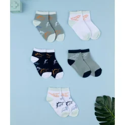 Pack 5 Calcetines Bebé Niño Dinosaurios Coloridos*Prenatal Clearance