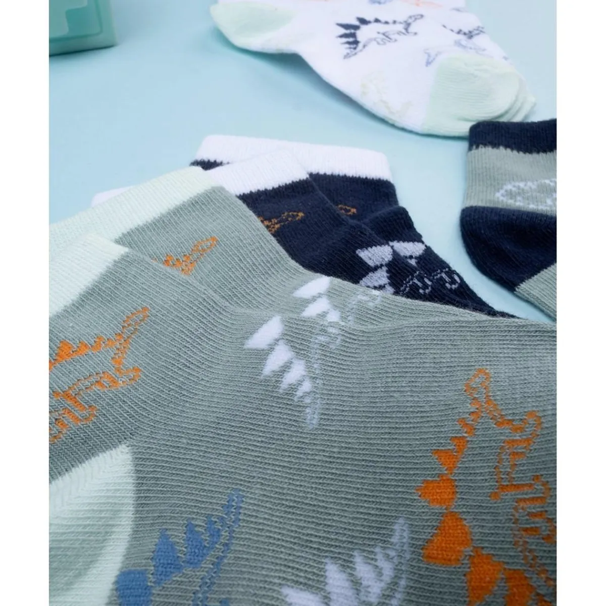 Pack 5 Calcetines Bebé Niño Dinosaurios Coloridos*Prenatal Clearance