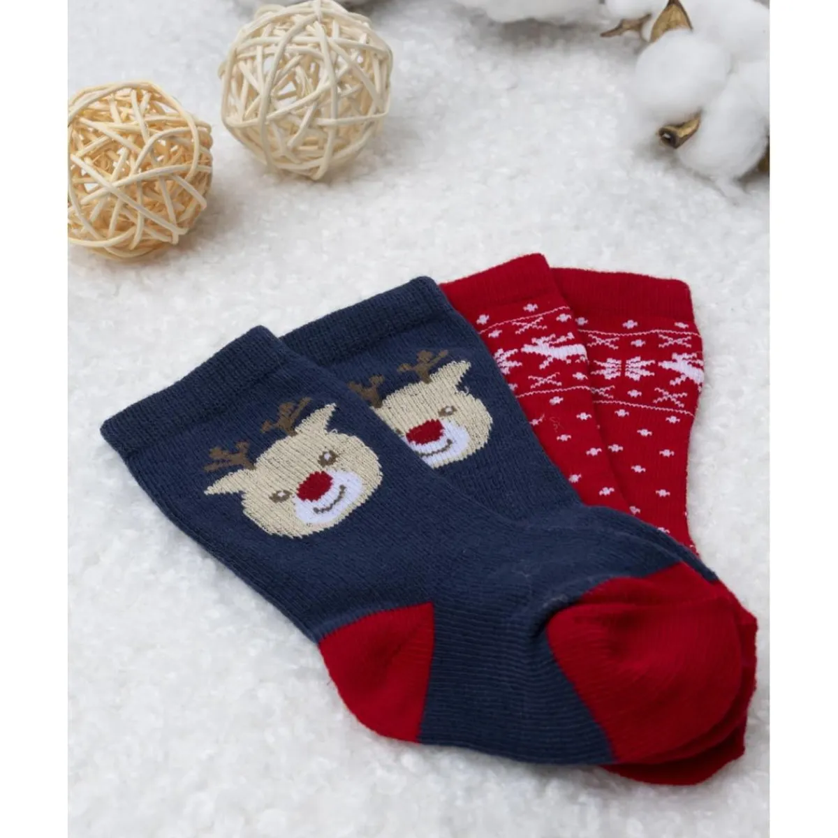 Pack 2 calcetines niño – Navidad, algodón cálido*Prenatal