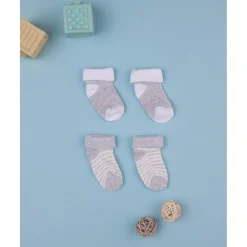Pack 2 calcetines niño blanco y gris*Prenatal Clearance