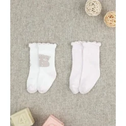 Pack 2 calcetines para niña con bordados*Prenatal Sale