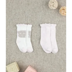 Pack 2 calcetines para niña con bordados*Prenatal Sale