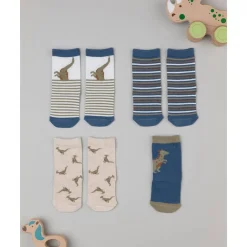 Pack 4 calcetines para niño dinosaurios*Prenatal