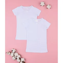 Outlet Pack 2 camiseta niño manga corta con borde croqueta Descanso Y Ropa Interior·Infantil 2-10 Años