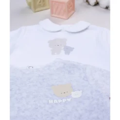 Hot Pack 2 conjuntos de bebé en terciopelo blanco y gris Recién Nacido·Ropa Y Accesorios|Ropa Y Accesorios·Conjuntos