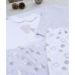 Hot Pack 2 conjuntos de bebé en terciopelo blanco y gris Recién Nacido·Ropa Y Accesorios|Ropa Y Accesorios·Conjuntos