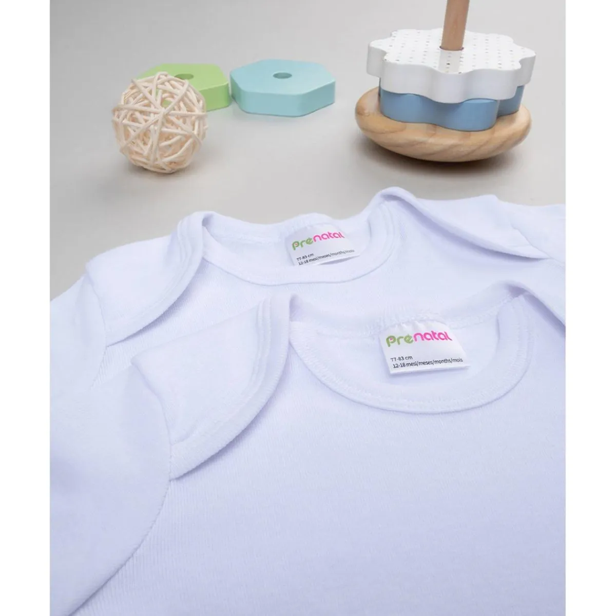 Pack 2 cuerpos blancos escote americano*Prenatal Sale