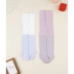 Pack 2 leotardos de niña con hilo lurex*Prenatal Online