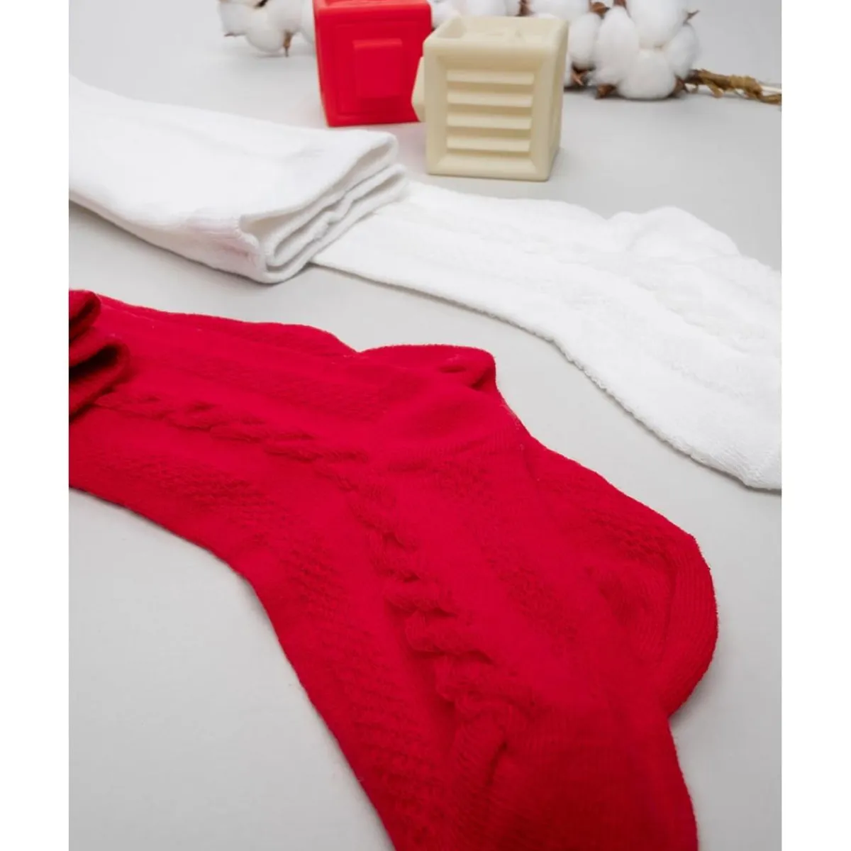 Pack 2 leotardos de niña rojo y blanco*Prenatal Outlet