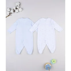 Pack 2 pijamas de bebé niño en terciopelo con estampado de perritos*Prenatal Discount