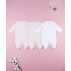 Hot Pack 3 pijamas largos de bebé en terciopelo corredino Ropa Y Accesorios·Peleles|Recién Nacido·Ropa Y Accesorios