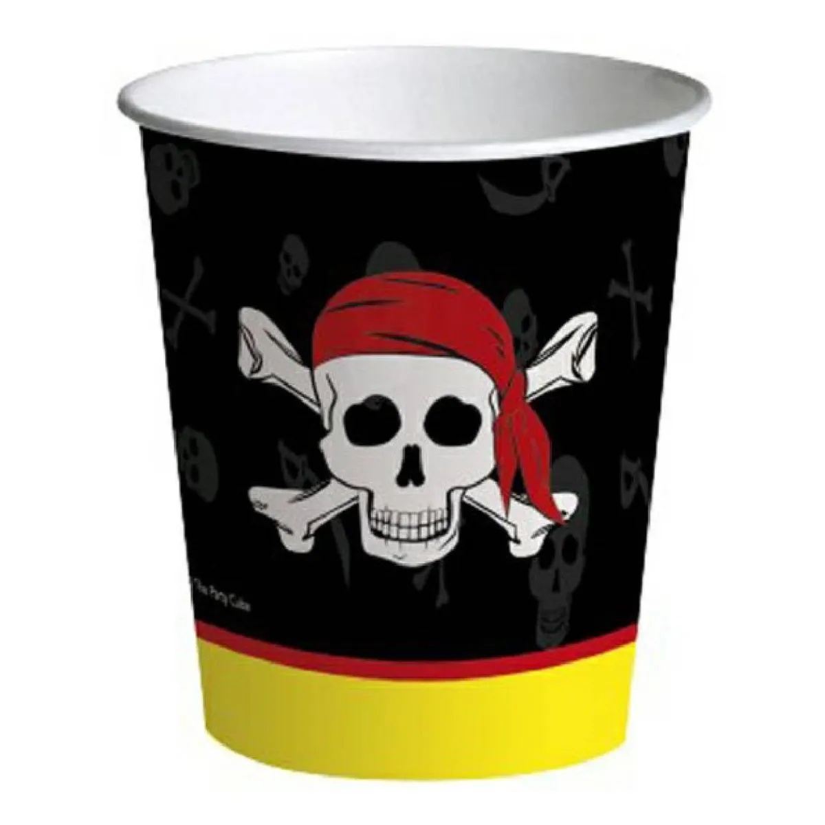 Best Pack 8 vasos ecológicos de cartón - Calavera Pirata Artículos De Fiesta Y Regalos