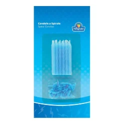 Best Pack 12 velas azules en espiral Artículos De Fiesta Y Regalos