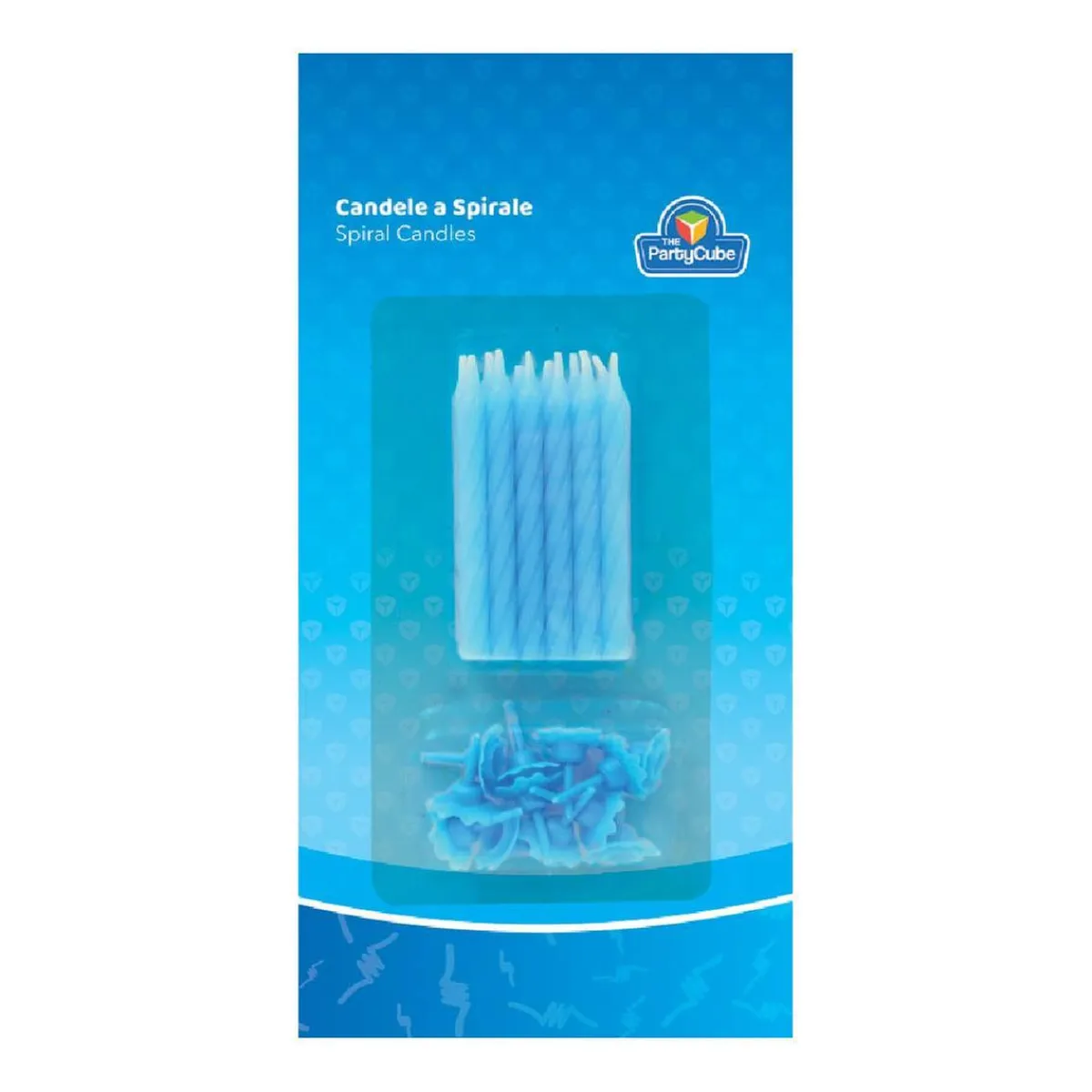 Best Pack 12 velas azules en espiral Artículos De Fiesta Y Regalos