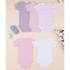 Discount Pack5 body manga corta canalé bebé niña Recién Nacido·Ropa Y Accesorios|Ropa Y Accesorios·Bodies