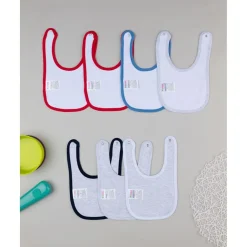 Pack de 7 baberos interlock con estampado de ositos*Prenatal Discount