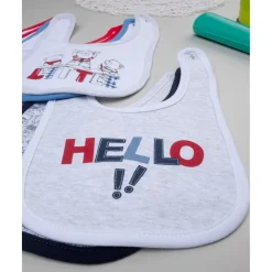 Pack de 7 baberos interlock con estampado de ositos*Prenatal Discount