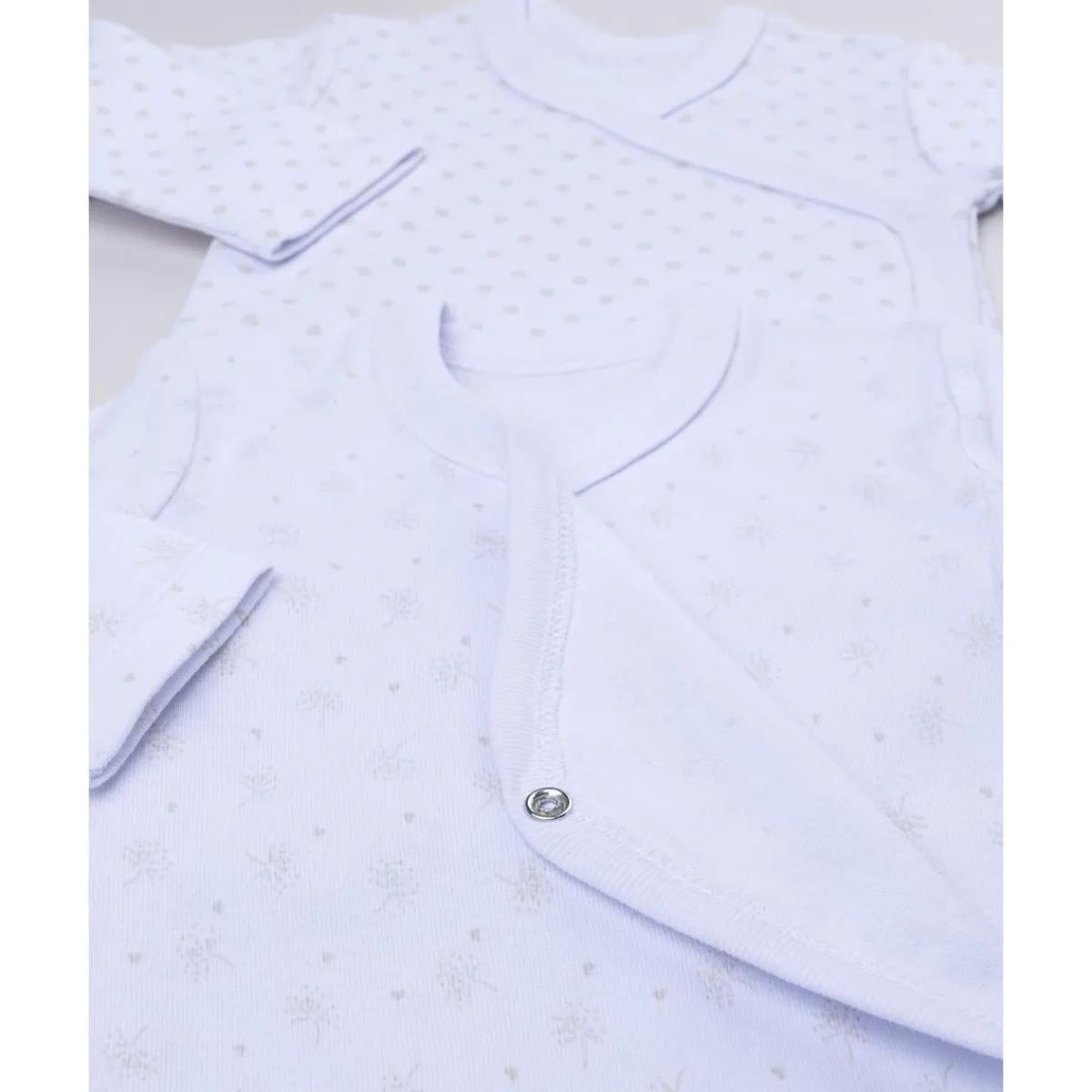 Pack de 2 bodies blancos de manga larga para niña*Prenatal Clearance