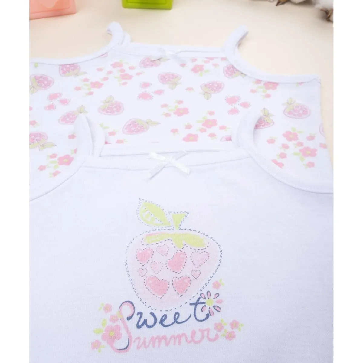 Best Pack de 2 bodies con estampado de fresas para bebé niña Descanso Y Ropa Interior·Bebé 3-36 Meses