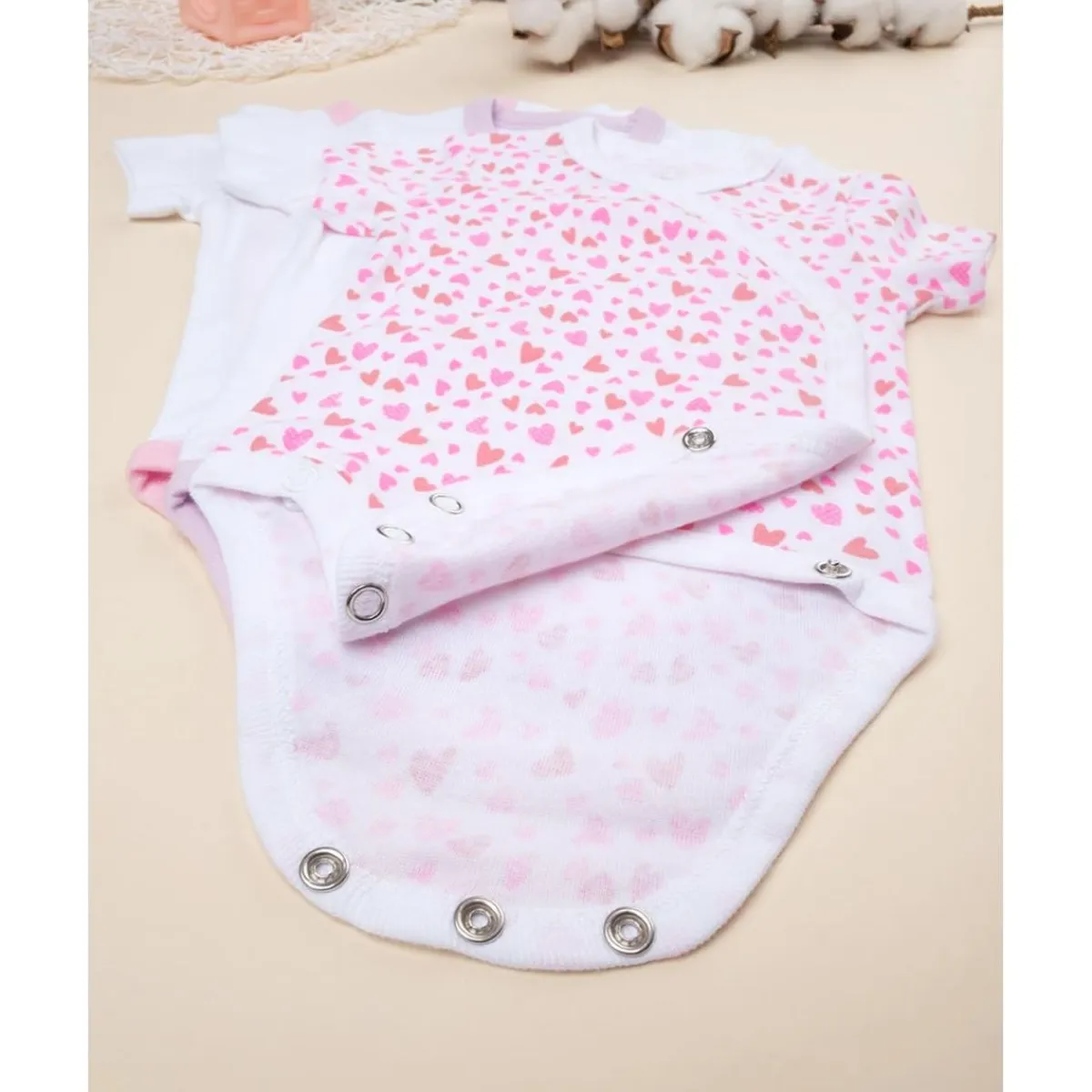 Pack de 5 bodies cruzados para niña*Prenatal Outlet