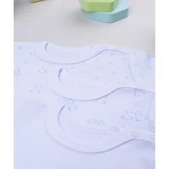 Pack de 5 bodies de manga corta blanco y azul*Prenatal Discount