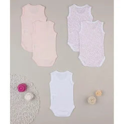 Pack de 5 bodies niña sin mangas*Prenatal Hot